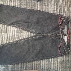 Casual Black and Red Men's Jeans